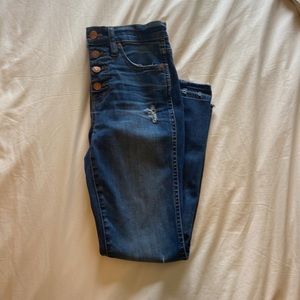 Madewell 10” high rise skinny jeans dark wash blue